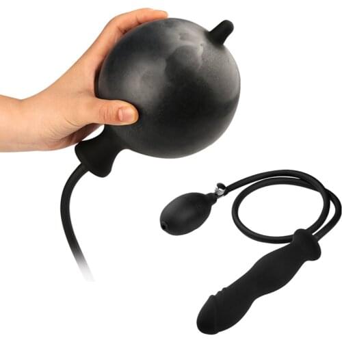 Inflatable Anal Plug Real Penis Big Anus Dilator Prostate Expand Massage Aerated Butt Plug Mastubator Inflatable Dildo Adult Toy