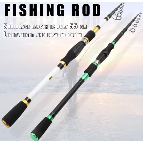 NEW 1.8m 2.1m 2.4m 2.7m Spinning Rod Portable carbon telescopic fishing rod Super light fast lure rod carp Trout fishing pole
