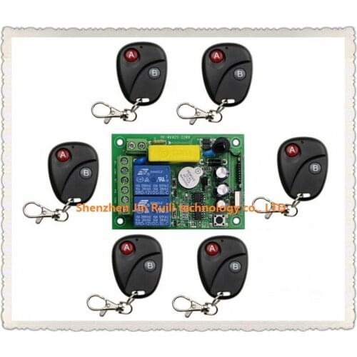 AC220V 2CH Wireless systems Wireless Remote Control Switch 1pccs receiver & 6pcs transmitter Simple operation for JRLKEJEE