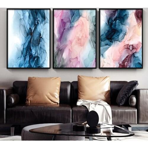 Modern Colorful Abstract Cloud Canvas Painting Wall Art Nordic Poster Print Nordic Creative Picture For Living Room Decor
