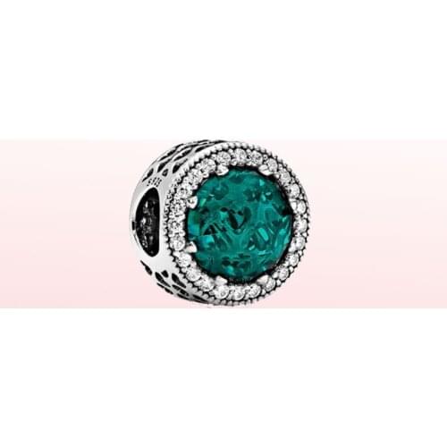 925 Sterling Silver Shining Seaweed Green Charm Fit Original 3mm Bracelet&Bangle Making Fashion DIY Jewelry For Women