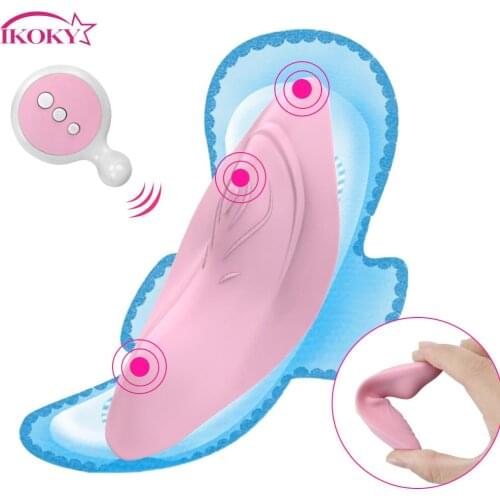 IKOKY Panty Vibrator Portable Invisible Vibrating Egg Wireless Remote Control Clitoral Stimulator Sex Toys for Woman