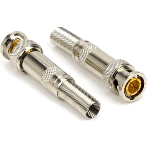 Pure Copper BNC Free Welding Connector BNC75-5 Q9 Welding Video Cable Monitor Head BNC Male Connector Adapter Screwing Crimp