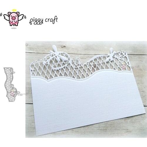 Piggy Craft metal cutting dies cut die mold Butterfly net edge frame Scrapbook paper craft knife mould blade punch stencils dies