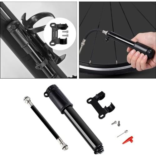 Frame Mount Mini Bike Bicycle Tire Pump Fast Inflation with Presta Schrader Valve