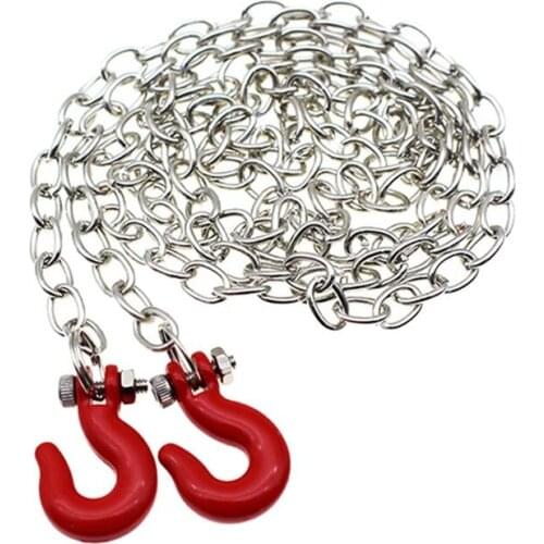1:10 RC Crawler Accessories Tow Chain with Trailer Hook for Axial SCX10 90046 TAMIYA CC01 RC4WD D90 D110 TF2 RC Climbing Car
