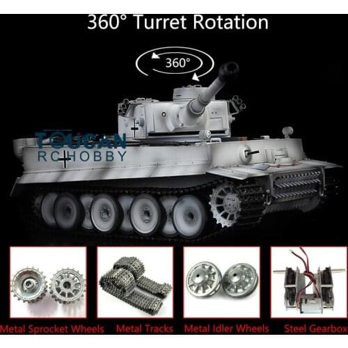 1/16 Henglong 7.0 Metal Tiger I RTR RC Tank 3818 W/ 360 Turret