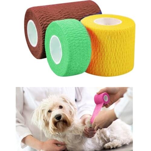 1Pcs Pet Dog Cat Elastic Foot Bandage Multifunctional Cat Dog Self Adhesive Medical Tape Wrap For Dog Sport Training Accessories