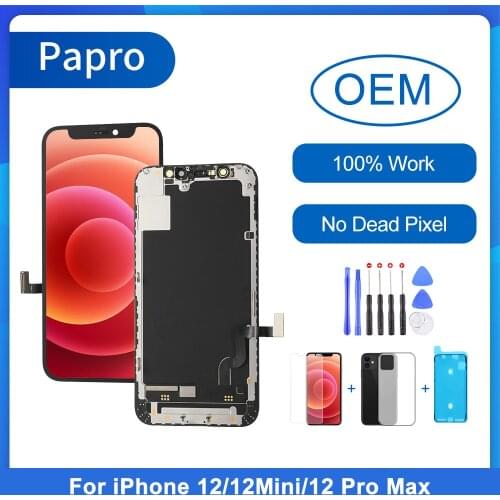 100% OEM For iPhone 12/12Pro/12mini/12Pro max With 3D Touch Digitizer Assembly No Dead Pixel LCD Screen Replacement Display Gift