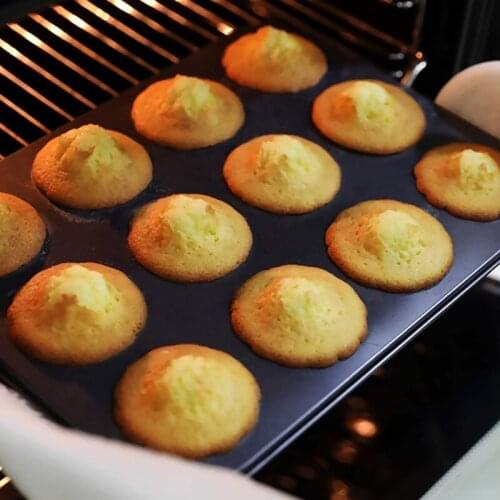 12 Cavity Carbon Steel Cake Mold Muffin Cup Cake Bakeware Fondant Cupcake Muffin Mold Cookies Muffin Chocolate Mould Baking Tool