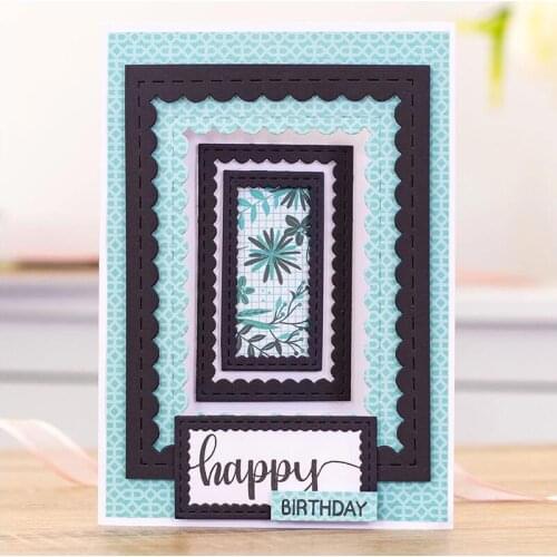 2021 New Rectangle DIY Craft Metal Cutting Die Scrapbook Embossed Paper Card Album Craft Template Stencil Dies Embossing Dies