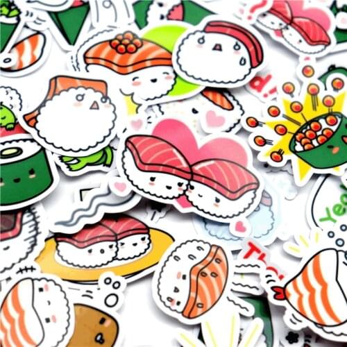 40pcs/pack Creative kawaii self-made Japanese cute sushi stickers scrapbooking stickers /DIY craft photo albums