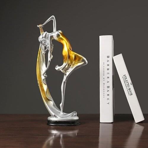 Ballet Dancing Girls Resin Crafts Statue Decoration Exquisite Nordic Home Desktop Decor Figurine Bedroom Bookcase Ornaments