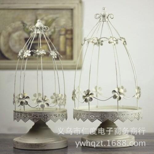 C Iron Candlestick retro wedding Plum Birdcage Candle Holder Home Decoration Christmas Gifts
