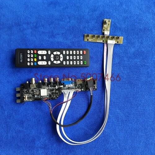 For LTN133AT17-305/701 LTN133AT23-801/001 panel 40Pin 1366*768 LVDS DVB digital VGA USB AV TV 3663 LCD Controller board Kit