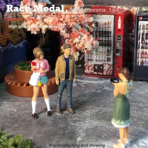 RaceMedal 1:64scale figures diorama Jacket composed silk male youth 1/64collect
