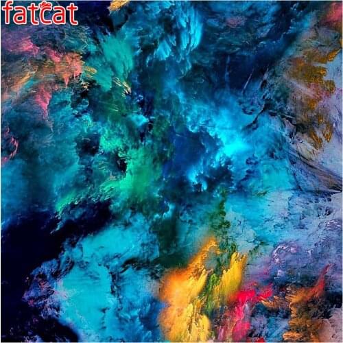 FATCAT 5d diy Diamond Painting Abstract colorful clouds Diamond Embroidery Sale Full Square Round Mosaic stickers Decor AE2059