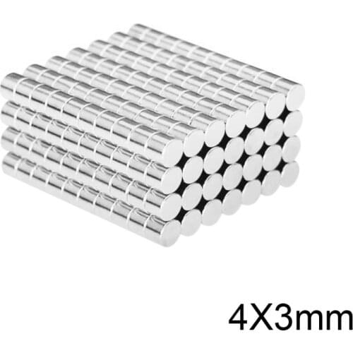 50~1000pcs 4x3 mm Small Round Powerful Magnets 4mmx3mm Sheet Neodymium Magnet disc 4x3mm Permanent NdFeB Strong Magnet 4*3 mm