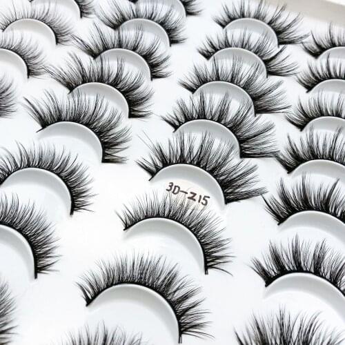 NEW 30pairs Handmade 3d mink lashes short False Eyelashes Cross Messy Dense Natural Eye Lashes Stage Makeup False Eyelashes