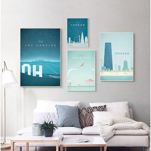 New York Berlin Japanese Art Minimalist Travel City Poster Print Painting Canvas Art Wall Pictures Decor obrazy plakat