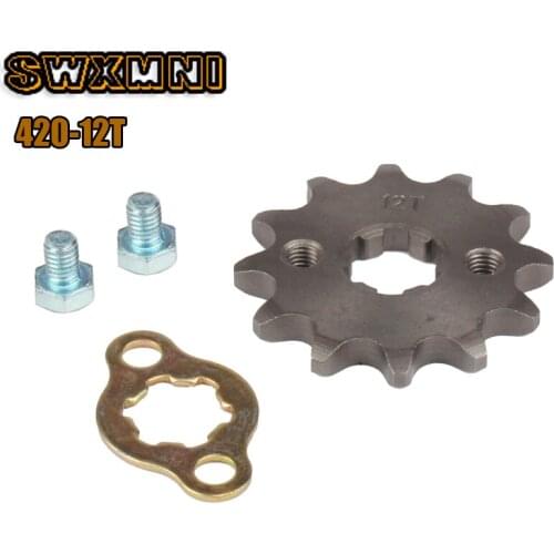 420 Chain 12T 17MM 20mm Front Engine Sprocket Cog Fit Motorcycle ATV Gokart 50cc 70cc 90cc 110c 125cc Pit Dirt Bike