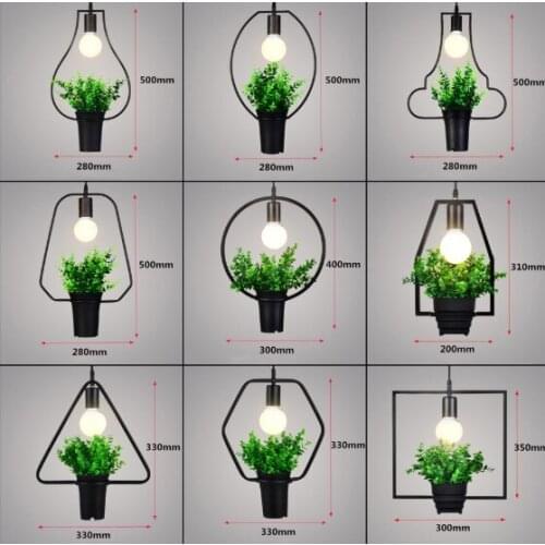 Plant flower Pendant Light pot geometric modern creative Pendant Lamp clothing coffee shop restaurant balcony decoration lamp