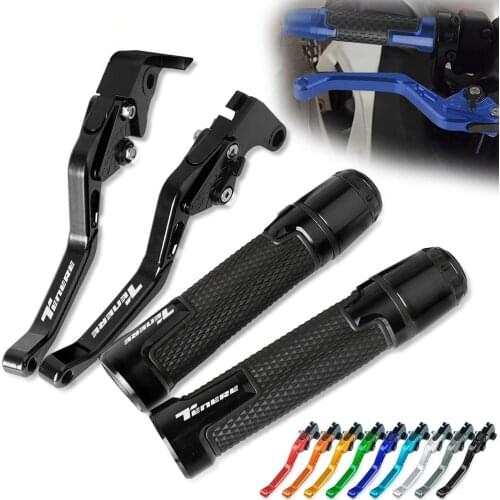 Adjustable Brake Handle Clutch Levers Motorcycle Thruster Grip Handle Bar Cap End Plugs For YAMAHA TENERE 700 900 2019 2020 2021
