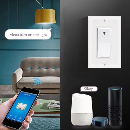 Touch switch Wifi smart home touch switch wall panel 240V American standard intelligent LED wireless control three types