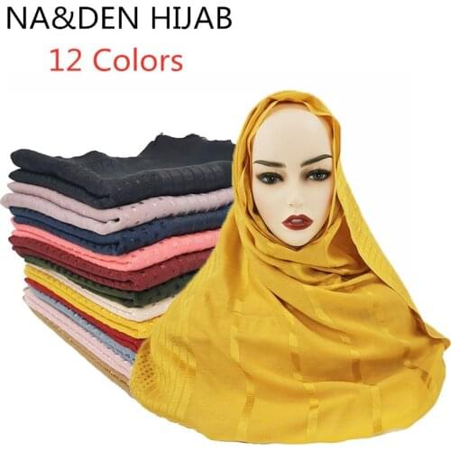 Scarves For Women Fashion Gold Solid Womens Shawl Pashmina Stole Scarf Elegant Ladies Cotton Scarve 12 pcs New 10pcs/lot