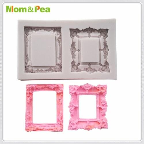 Mom&Pea MPA2026 2-Frame Shaped Silicone Mold Cake Decoration Fondant Cake 3D Mold Food Grade