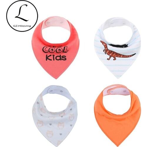 Newborn Baby Drooling Feeding Bibs Infant Kids Bandana Cotton Eating Bibs Toddlers Gilrs Boys Triangle Babador Burp Cloths