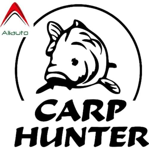 Aliauto Carp Hunter Car Styling Stickers Decoration Personality Sunscreen Waterproof Reflective Creative Decals Vinyl ,12cm*12cm