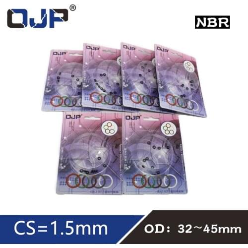 O-ring Waterproof NBR seal O ring Boxed nitrile rubber Gask thickness CS 1.5mm OD32/33/34/35/36/38/40/42/45mm