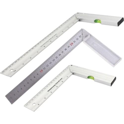 Thickening Aluminum Woodworking Square Gauge 90° Carpenter Angle Finder Ruler Gauge 200mm 250mm 300mm