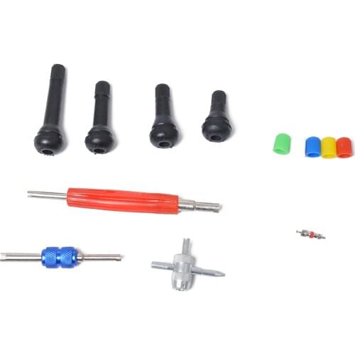 107pcs Tire Valve Repair Set - Tire Valve Cap Core Dual Head Valve Core Remover