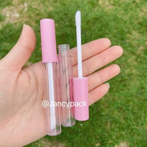 2.5ML Empty Lip Gloss Tube Cosmetic Mini Lip Gloss Containers Brush Tip Applicator Wand for Lip Refillable Makeup DIY