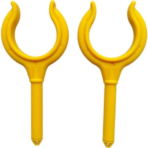 2 Pieces Yellow Nylon Kayak Marine Boat Dinghy Oar Lock Rowlock Horn Side Mount - Universal Fit