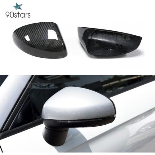 2010-2019 A1 S1 Rear View Mirror Cover For Audi A1 S1 2010-UP For Volkswagen VW Polo 2019+ Real Dry Carbon Mirror Cover