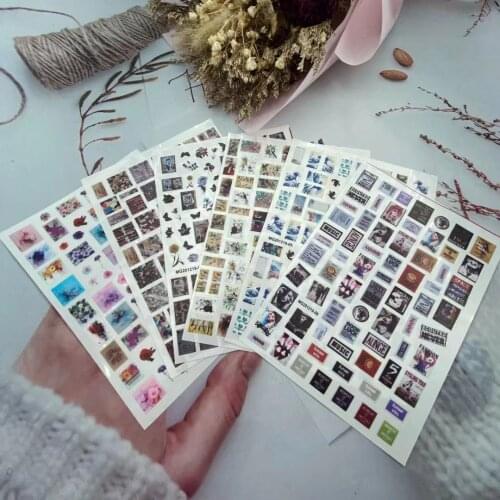 3D Nail Stickers Graffiti Poster Design DIY Skills Nail Art Decoration Packaging Self-Adhesive Transfer Decal Slider