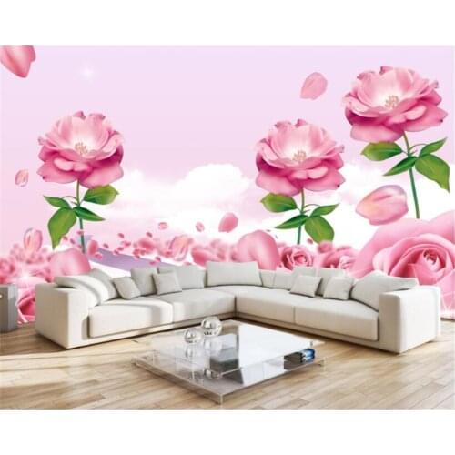 Beibehang Customize any size 3D children room warm romantic fashion flower mural papel de parede floral 3d wallpaper wall murals