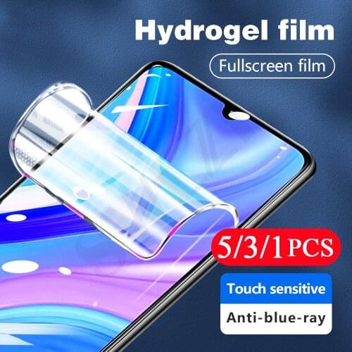 5-1Pcs soft full cover phone screen protector for huawei p smart pro S Z hydrogel film protective film Not Glass Anti Blue Light