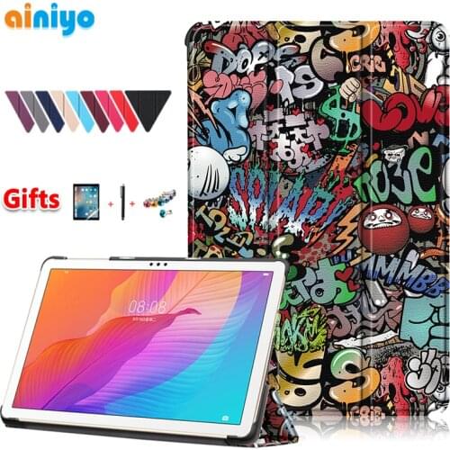 Case for Huawei Matepad T10S Case AGS3-L09 AGS3-W09 Matepad T10 10.1'' Slim PU Leather Stand Cover Protector Shell+Film+Pen
