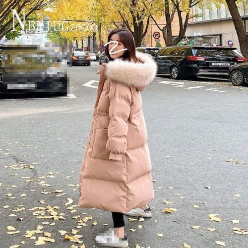 Black Pink Beige Colors Big Pocket Women Parkas Long Style Female Jacket