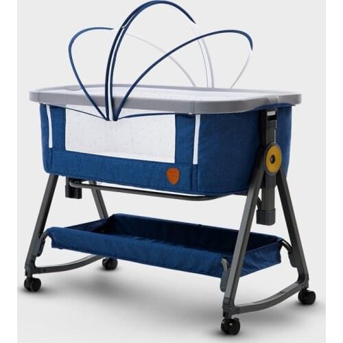 Baby Shining Pasgeboren Baby Bed Baby Beweegbare Multifunctionele Cradle Stiksels Grote Bed Bb Bed Met Klamboe Voor 0-3Y