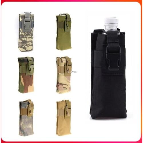 Travel Kettle Bag Tactical Military Molle System Cs Riding Climbing Water Bottle Bag Hiking Fishing Cycling Camping Bottle Pouch
