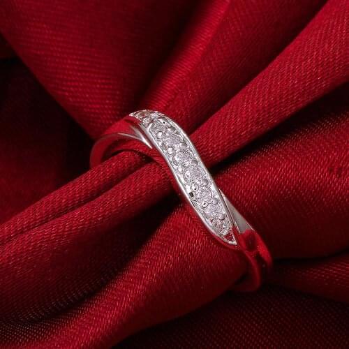 925 Sterling Silver crystal Rings For elegant Women Fashion Wedding Party Gifts Girl student Charm high quality Jewelry