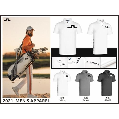Summer 2021 New Mens Golf Short Sleeve Quick-Dry Sports Polo-Shirt