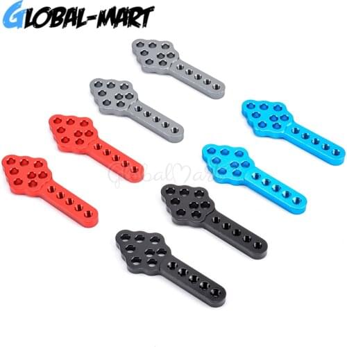 2/4PCS CNC Metal Shock Absorber Mount Adjust Height Angle Stand for Axial SCX10 90046 D90 D110 1/10 RC Crawler Car