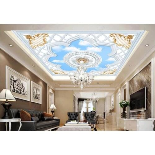 Custom photo 3d ceiling murals wallpaper European pattern sky living room home decor 3d wall murals wallpaper for walls 3 d