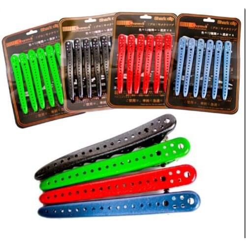 New 6PCS hair clip Aluminum Professional Hairdressing Cutting Salon Styling tools Section Hair Clips